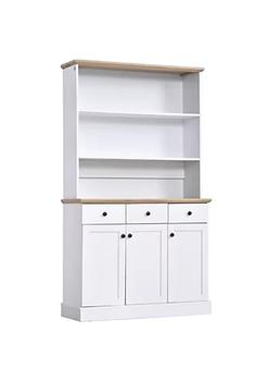 商品HOMCOM | 71" Buffet with Hutch Kitchen Pantry Cabinet Bookcase with Drawers and Shelves for Living Room White,商家Belk,价格¥3310图片