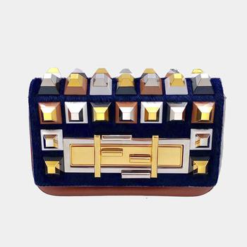 加拿大fendi baguette, [二手商品] Fendi | Fendi Tan Pyramid Studs Leather 3 Baguette Perspex Mini Bag商品图片 5.2折