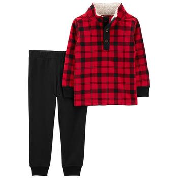 Carter's | Baby Boys Buffalo Fleece Pullover and Joggers, 2 Piece Set商品图片,