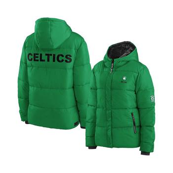 推荐Women's Kelly Green Boston Celtics Plush Puffer Full-Zip Jacket商品