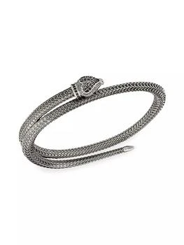 Gucci | GGard Snake Motif Sterling Silver Bracelet 独家减免邮费