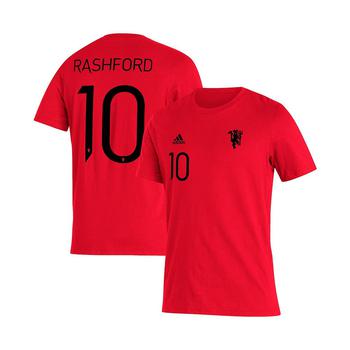 亚历山大王联名阿迪达斯, Adidas | Men's Marcus Rashford Red Manchester United Name and Number Amplifier T-shirt商品图片 
