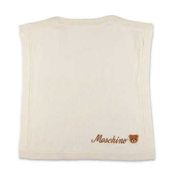 Moschino | Moschino Kids Teddy Bear-Patch Logo Embroidered Knitted Blanket,商家Cettire,价格¥1898