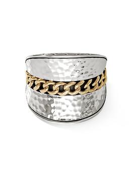 商品John Hardy | Classic Chain Sterling Silver & 18K Yellow Gold Saddle Ring,商家Saks Fifth Avenue,价格¥5625图片