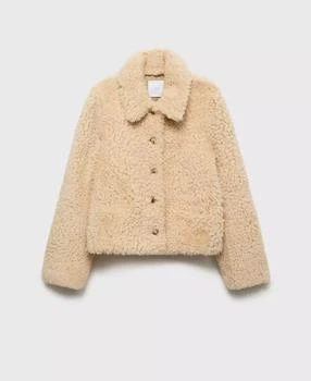 Mango | Women's Shearling Leather Coat,商家Macy's,价格¥8973