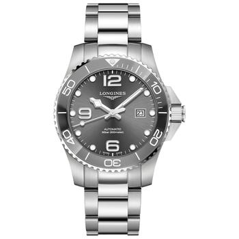 Longines | Men's Swiss Automatic HydroConquest  Stainless Steel and Ceramic Bracelet Watch 43mm商品图片,独家减免邮费