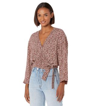 Madewell | Tie-Front Wrap Top in Cottage Garden商品图片,6.7折, 独家减免邮费