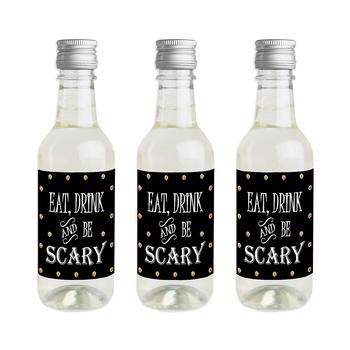 商品Big Dot of Happiness | Spooktacular - Mini Wine and Champagne Bottle Label Stickers - Eat, Drink and Be Scary Halloween Party Favor Gift - Set of 16,商家Macy's,价格¥92图片