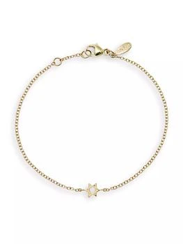 Anzie | Love Letter 14K Yellow Gold Star Of David Charm Bracelet,商家Saks Fifth Avenue,价格¥2963