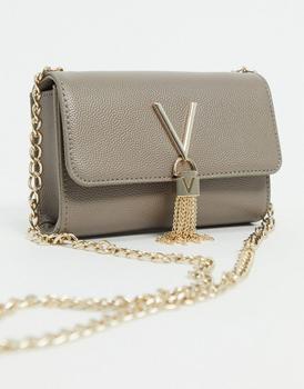VALENTINO by Mario Valentino是什么牌子, Mario Valentino | Valentino Bags Divina foldover tassel detail cross body bag in taupe商品图片 