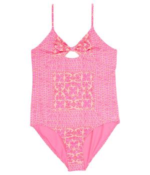 Vineyard Vines价格, Vineyard Vines | Scarf Print Tie Front One-Piece (Toddler/Little Kids/Big Kids)商品图片 6.6折