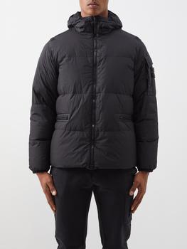 stone island羽绒服正品, Stone Island | Logo-patch hooded quilted down coat商品图片 