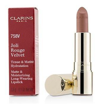 娇韵诗口红, Clarins | Clarins 220613 0.1 oz Joli Rouge Velvet Matte & Moisturizing Long Wearing Lipstick, No.758V Sandy Pink商品图片 9.8折