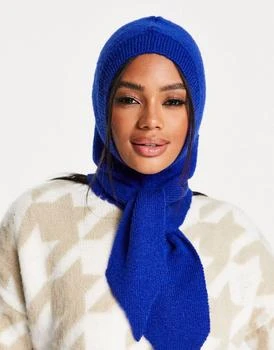推荐COLLUSION Unisex wrap around bonnet in blue商品