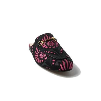 推荐Gucci Fabric Slippers Pink Black商品