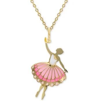 Macy's | Enamel Ballerina 18" Pendant Necklace in 14k Gold,商家Macy's,价格¥1310