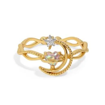 Girls Crew | Crystal Opalescent Celestial Luna Love Ring,商家Macy's,价格¥428