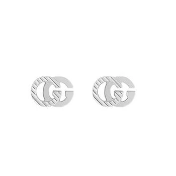 Gucci | GG Running 18k white gold earrings,商家Jomashop,价格¥3958