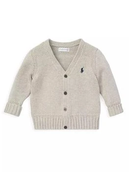 Baby Boy's Combed Cotton Button-Front Cardigan