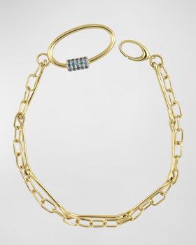 商品Yellow Gold Double Chain Diamond Bracelet图片