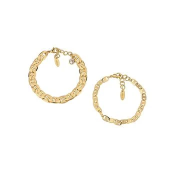 Ettika Jewelry | 18K Gold Plated Simple Flat Chain Bracelet,商家Macy's,价格¥375