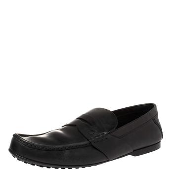 lv男鞋图片, [二手商品] Louis Vuitton | Louis Vuitton Black Leather Slip On Loafers Size 43.5商品图片 9.8折, 满1件减$100, 满减