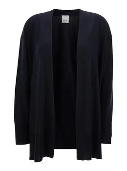 Allude | Blue Open Cardigan With Long Sleeves In Wool Woman 8.5折