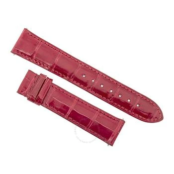 Hadley Roma | 20 MM Shiny Red Alligator Leather Strap,商家Jomashop,价格¥373