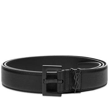 ysl皮带, Yves Saint Laurent | Saint Laurent Metal Logo Leather Belt商品图片 