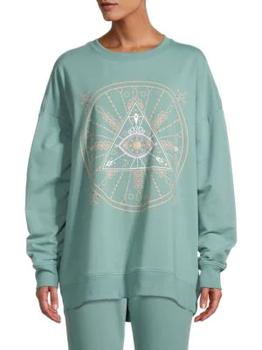 推荐Illuminati Roadtrip Oversized Graphic Sweatshirt商品