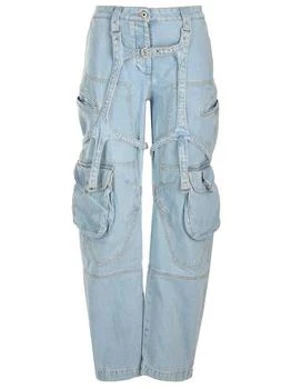 Off-White | Off-White Bleach Cargo Strap Detailed Jeans 4.7折起, 独家减免邮费