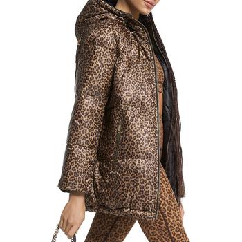 推荐MICHAEL Michael Kors Womens Cheetah Reversible Puffer Jacket商品