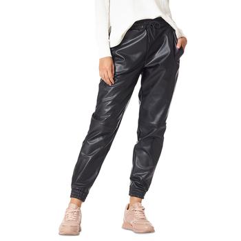 商品Hue | Women's High-Rise Faux-Leather Jogger Pants,商家Macy's,价格¥523图片