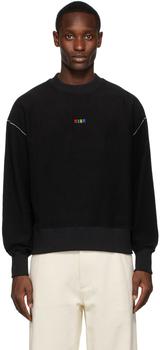 MSGM | Black & Multicolor Logo Sweatshirt商品图片,5.9折, 独家减免邮费