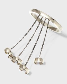 Alexander McQueen | 4-Ring Connector Bracelet, Silver商品图片,