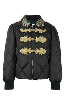 推荐Embroidered Quilted Bomber Jacket商品