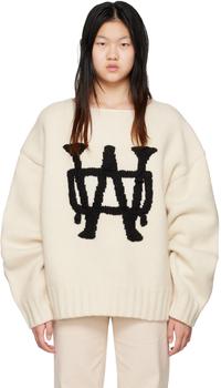 We11done | Off-White Embroidered Sweater商品图片,6.1折