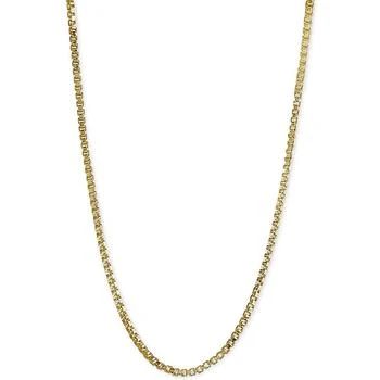 Giani Bernini | Adjustable 16"- 22" Box Link Chain Necklace in 18k Gold-Plated Sterling Silver, Created for Macy's (Also in Sterling Silver) 4折×额外8折, 独家减免邮费, 额外八折