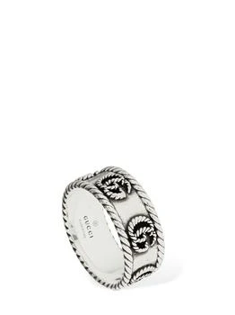 Gucci | 9mm Gg Braided Marmont Thick Ring,商家LUISAVIAROMA,价格¥2338