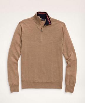 Brooks Brothers | Big & Tall Merino Half-Zip Sweater商品图片,4折