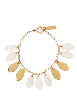 推荐Pearly Leaf gold-tone necklace商品