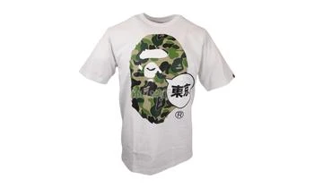 推荐Bape Japan Big Head City White/Green T-Shirt商品