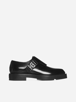 Givenchy | Squared 4G buckle leather derby shoes商品图片,