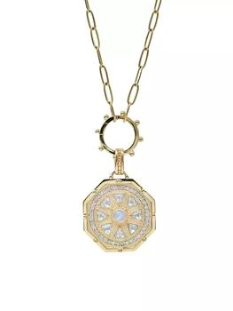 Anzie | Aztec 14K Yellow Gold & Multi-Gemstone Octagonal Pendant Necklace,商家Saks Fifth Avenue,价格¥58134