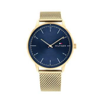 tommy hilfiger手表是什么牌子, Tommy Hilfiger | Men's Gold-Tone Mesh Bracelet Watch, 43mm商品图片 