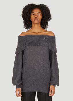 推荐Off Shoulder Sweater in Grey商品