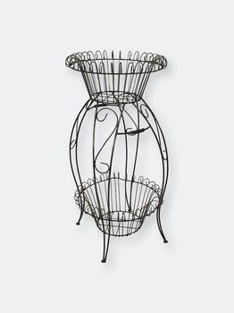商品Metal Plant Stand 2-Tier Basket Planter Holder Indoor Outdoor Flower Rack,商家Verishop,价格¥1453图片