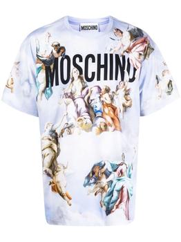 推荐Moschino Men's  Blue Other Materials T Shirt商品
