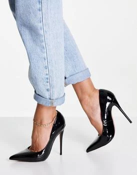 ASOS | ASOS DESIGN Passion stiletto court shoes in black 独家减免邮费