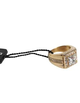 Dolce & Gabbana | Dolce & Gabbana Gold Tone Sterling Silver 925 Crystals Ring,商家Siebentaschen,价格¥2577